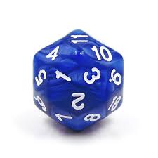 D30 - Pearl Blue/White Die